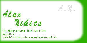 alex nikits business card